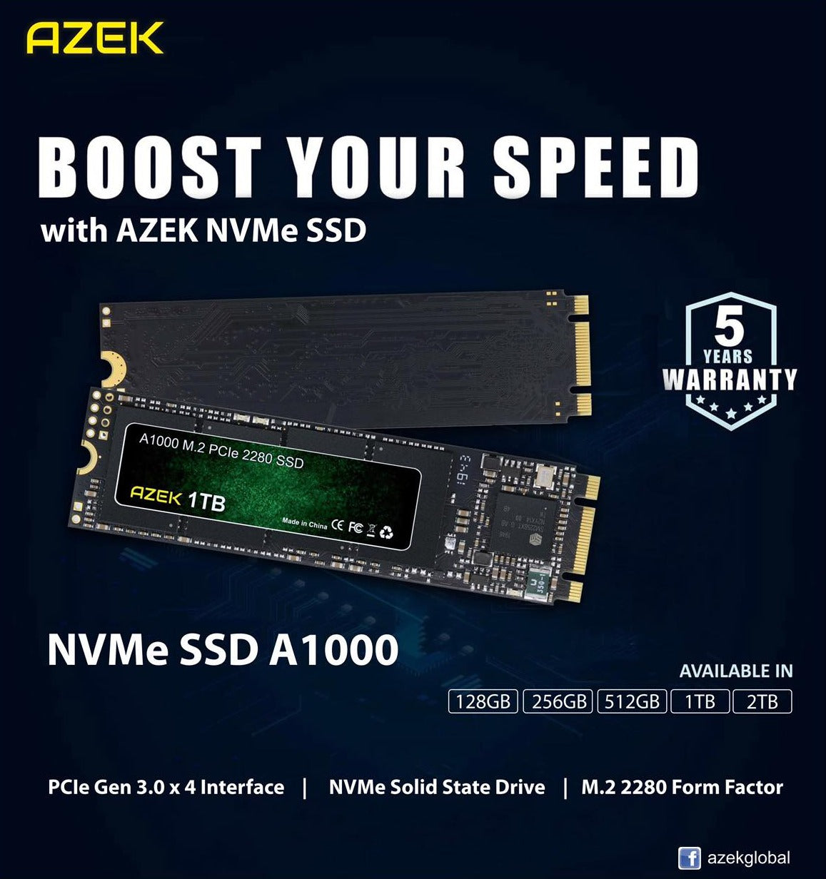 Azek M.2 NVME SSD 1TB Azek M.2 NVME SSD 1TB